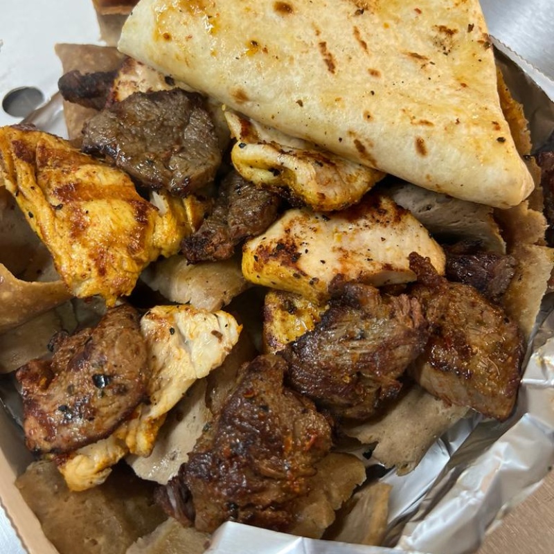 Sizzling Kebabs served at Best Kebab House in Keith